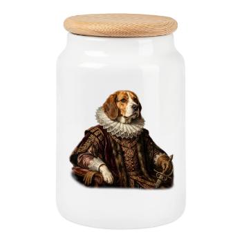 Noble Rapeou en costume Renaissance - Boîte à biscuits avec couvercle en bois - blanc - Devant