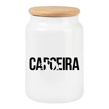 capoeira - Keksdose mit Holzdeckel - Weiß - Vorne