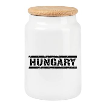 Hungary - Keksdose mit Holzdeckel - Weiß - Vorne