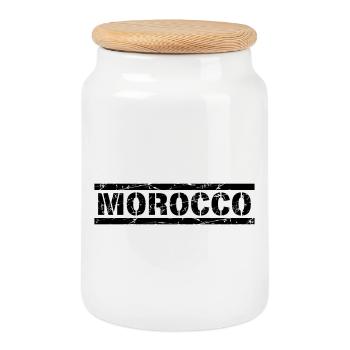 Morocco - Keksdose mit Holzdeckel - Weiß - Vorne