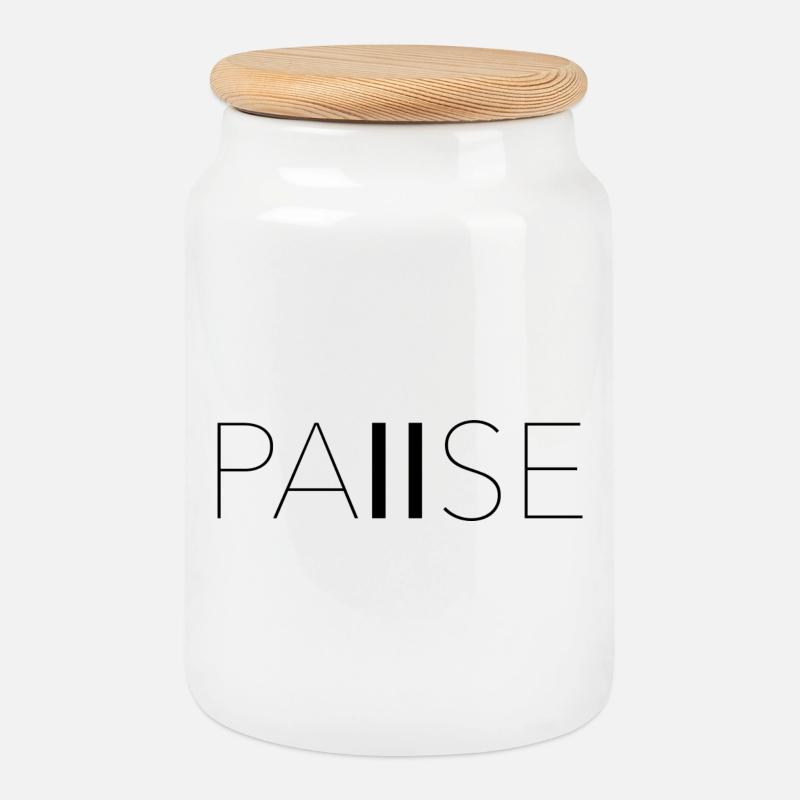 PAIISE - Keksdose mit Holzdeckel - Weiß