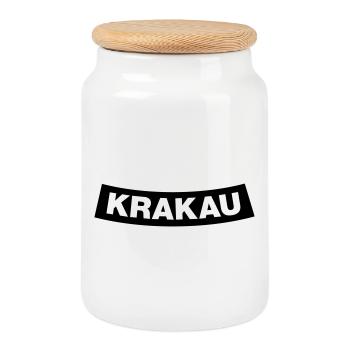 Krakau Chapter Element 1C (JGA MC-Rocker-Style) - Keksdose mit Holzdeckel - Weiß - Vorne