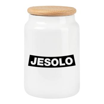 Jesolo Chapter Element 1C (JGA MC-Rocker-Style) - Keksdose mit Holzdeckel - Weiß - Vorne
