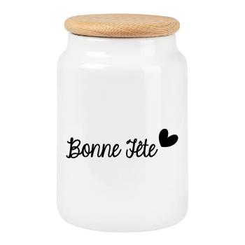HAPPY FATHER'S DAY. DAD. FATHER's DAY - Cookie Jar with Wooden Lid - white - Front