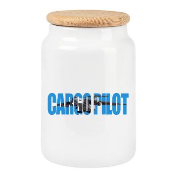 Cargo pilot IL-76 - Keksdose mit Holzdeckel - Weiß - Vorne