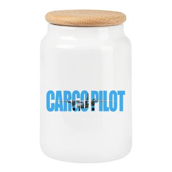 Cargo pilot An-26 - Keksdose mit Holzdeckel - Weiß - Vorne