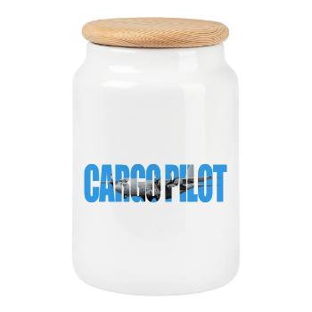 Cargo pilot C-130 - Keksdose mit Holzdeckel - Weiß - Vorne