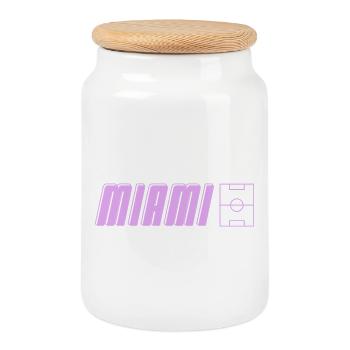 Miami Soccer Passion - Keksdose mit Holzdeckel - Weiß - Vorne