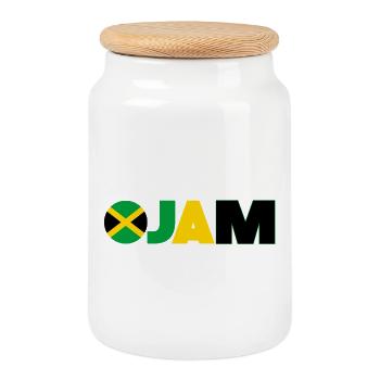 Jamaika - Keksdose mit Holzdeckel - Weiß - Vorne