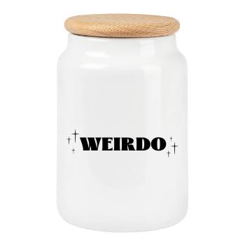 Weirdo Magic - Cookie Jar with Wooden Lid - white - Front