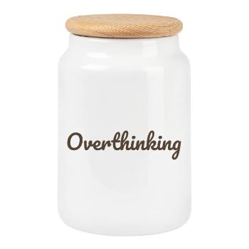 Rethinking Calligraphy Design - Cookie Jar with Wooden Lid - white - Front