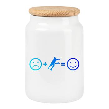 Pickleball Athlet Geschenkidee für Pickleball Fans - Keksdose mit Holzdeckel - Weiß - Vorne