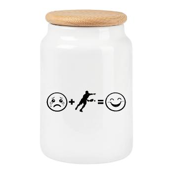 Conception du joueur de pickleball pour les fans professionnels de pickleball - Boîte à biscuits avec couvercle en bois - blanc - Devant