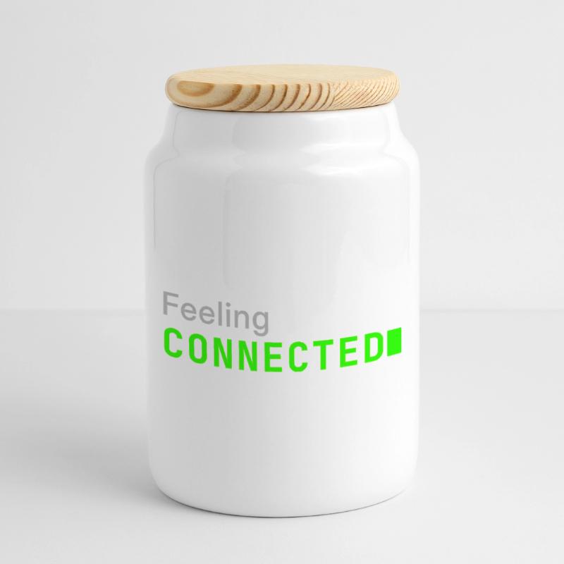 Feeling connected | Developer mood  Keksdose mit Holzdeckel