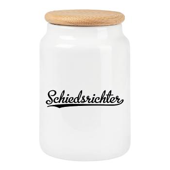 Lustige Geschenke für Schiedsrichter - Keksdose mit Holzdeckel - Weiß - Vorne