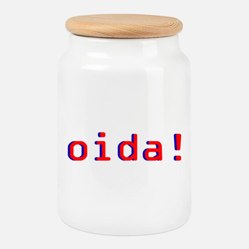 oida! - Keksdose mit Holzdeckel - Weiß