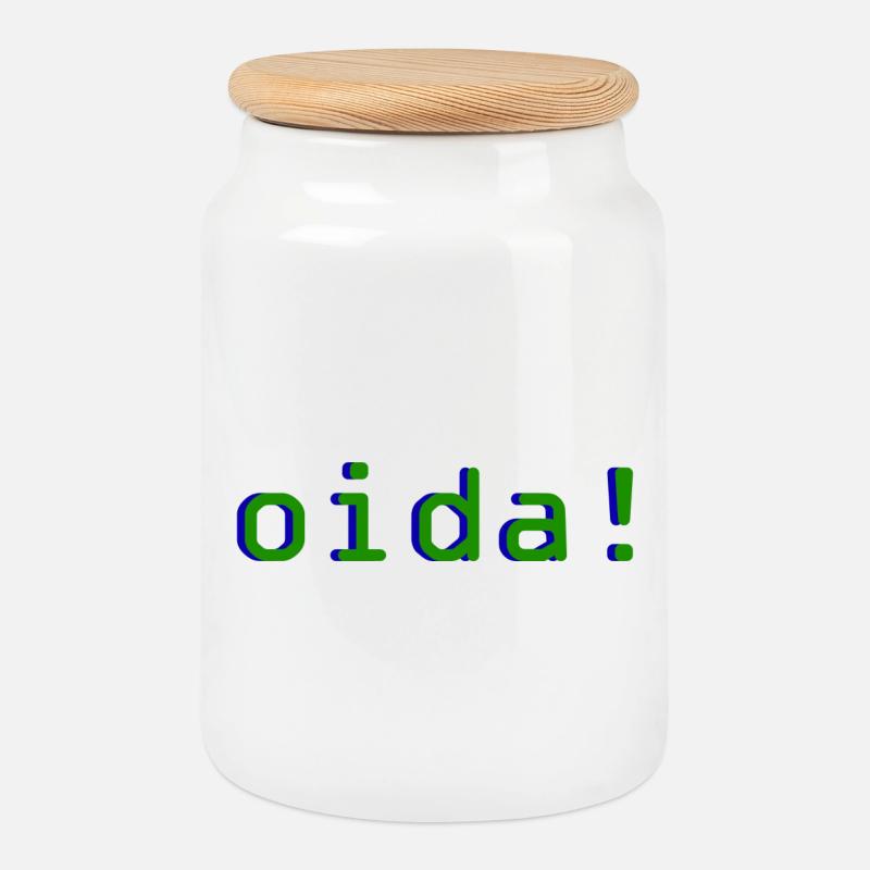 oida! - Keksdose mit Holzdeckel - Weiß