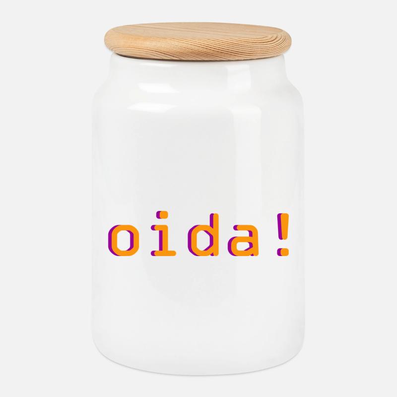 oida! - Keksdose mit Holzdeckel - Weiß