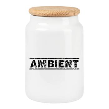 Ambient - Cookie Jar with Wooden Lid - white - Front