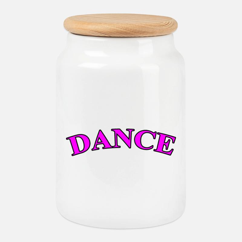 Dansons - Violet - Boîte à biscuits avec couvercle en bois - blanc