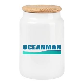 L’HOMME DE L’OCÉAN - Boîte à biscuits avec couvercle en bois - blanc - Devant
