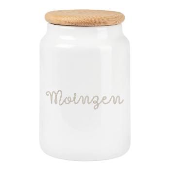 Moinzen - Keksdose mit Holzdeckel - Weiß - Vorne