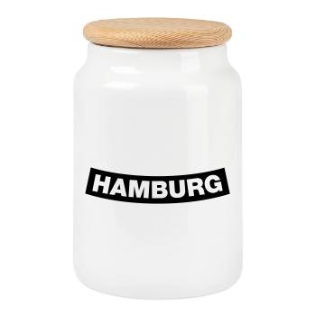 Hamburg Chapter Element 1C (JGA MC-Rocker-Style) - Keksdose mit Holzdeckel - Weiß - Vorne