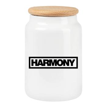 Typo HARMONY Contour 1C - Cookie Jar with Wooden Lid - white - Front
