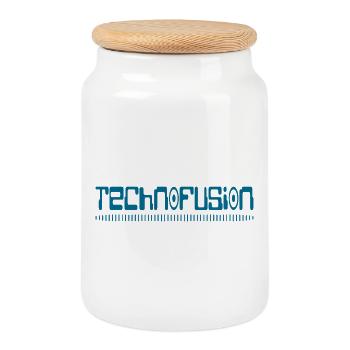 Techno Fusion - Keksdose mit Holzdeckel - Weiß - Vorne