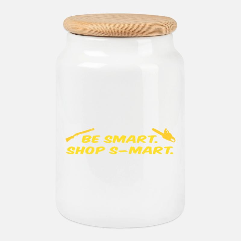 Be smart. Shop S-Mart - Keksdose mit Holzdeckel - Weiß