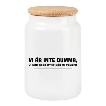 Class Shirts We are not stupid, just bad luck when we think - Cookie Jar with Wooden Lid - white - Front