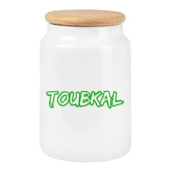 Toubkal as a trekking - Cookie Jar with Wooden Lid - white - Front