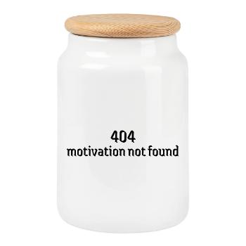 404 motivation non trouvée dépression faible - Boîte à biscuits avec couvercle en bois - blanc - Devant