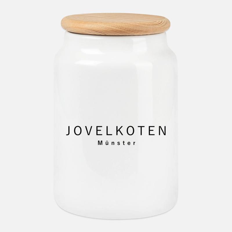 Jovelkoten - Münster - Keksdose mit Holzdeckel - Weiß