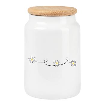 Edelweiss - Keksdose mit Holzdeckel - Weiß - Vorne