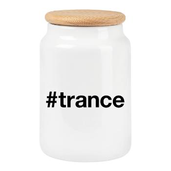 TRANCE Hashtag - Boîte à biscuits avec couvercle en bois - blanc - Devant