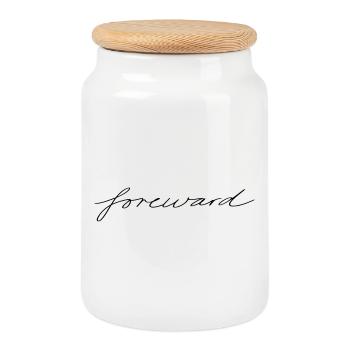 Foreward - Cookie Jar with Wooden Lid - white - Front