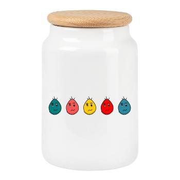 Jahrestag. Jubiläumsdekade. Humor. komisch - Keksdose mit Holzdeckel - Weiß - Vorne