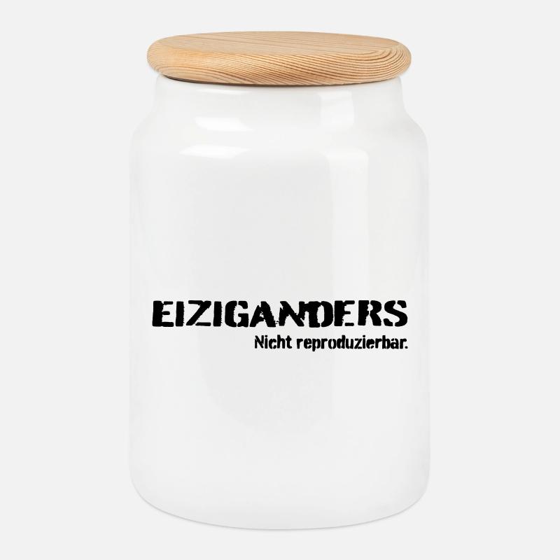 Einziganders - Keksdose mit Holzdeckel - Weiß
