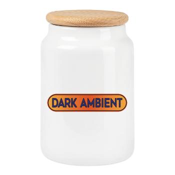T-shirt dégradé d’ambiance foncée - Boîte à biscuits avec couvercle en bois - blanc - Devant