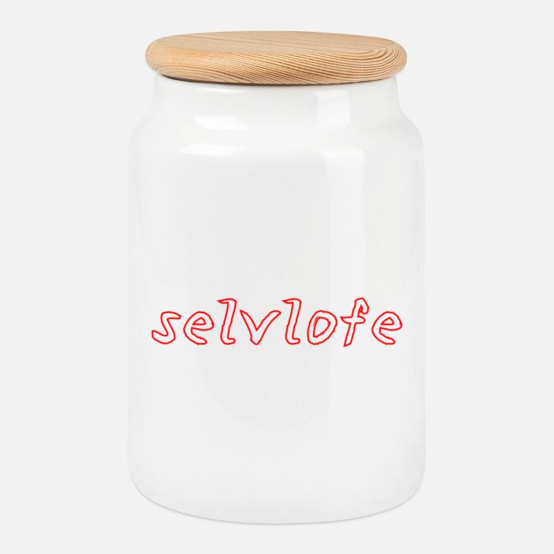selvlofe - Keksdose mit Holzdeckel - Weiß