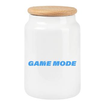 TOUJOURS EN MODE JEU - Boîte à biscuits avec couvercle en bois - blanc - Devant