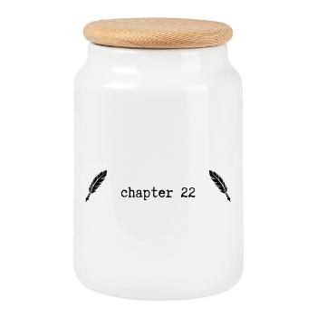 chapter 22 Geburtstag - Keksdose mit Holzdeckel - Weiß - Vorne