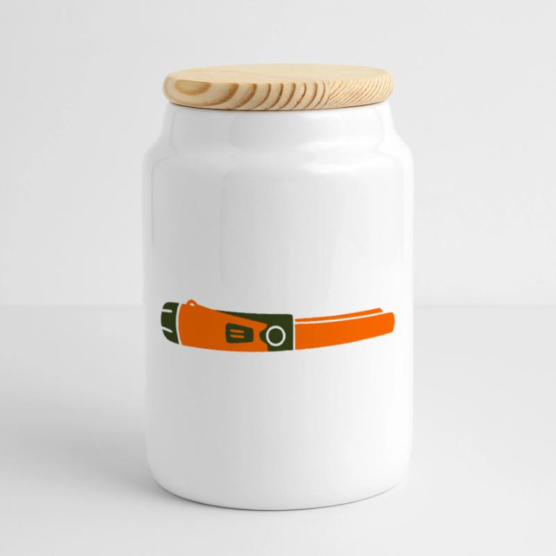 Pinpointer Probe Detectorist Cookie Jar with Wooden Lid