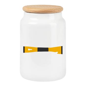 Association des apiculteurs à ciseaux Ruche Outil - Boîte à biscuits avec couvercle en bois - blanc - Devant