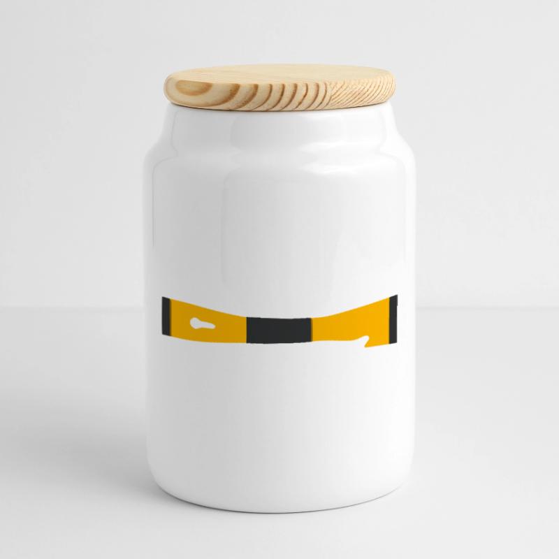 Hive Chisel Beekeeper Tool Bee Beekeepers' Association Cookie Jar with Wooden Lid