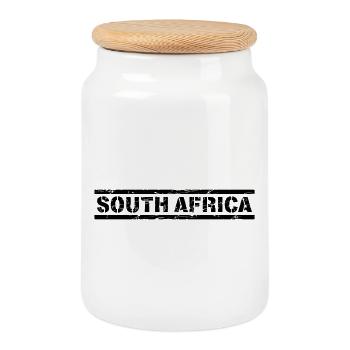 South Africa - Keksdose mit Holzdeckel - Weiß - Vorne