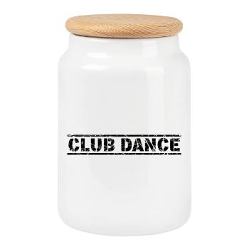 Club Dance - Keksdose mit Holzdeckel - Weiß - Vorne