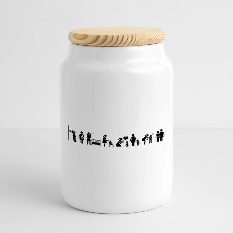 Mutter und Sohn - Mutter und Kind - Muttertag Keksdose mit Holzdeckel