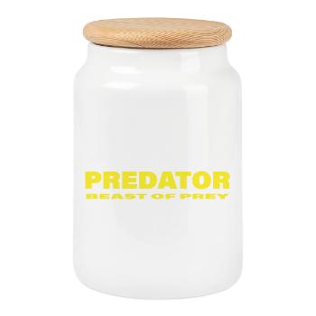 Predator - Cookie Jar with Wooden Lid - white - Front